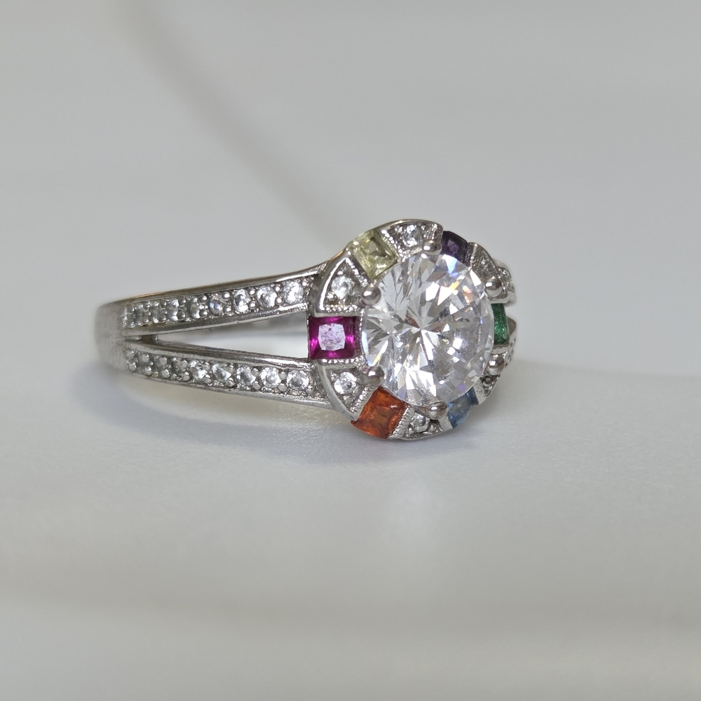 RARE✨️Rainbow 🌈 Spectrum Ring - Size 8 LGBTQ2+Pride Multicolour Charmed Aroma - Picture 10 of 14